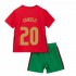 Camisola Portugal Joao Cancelo 20 Criança Equipamento Primeiro Euro 2020 Manga Curta